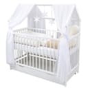 Baby-Delux Komplettbett Hausbett 60x120 cm Weiß mit Schublade Bild 2