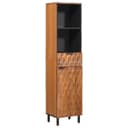 vidaXL Badezimmerschrank Braun Massivholz Bild 2