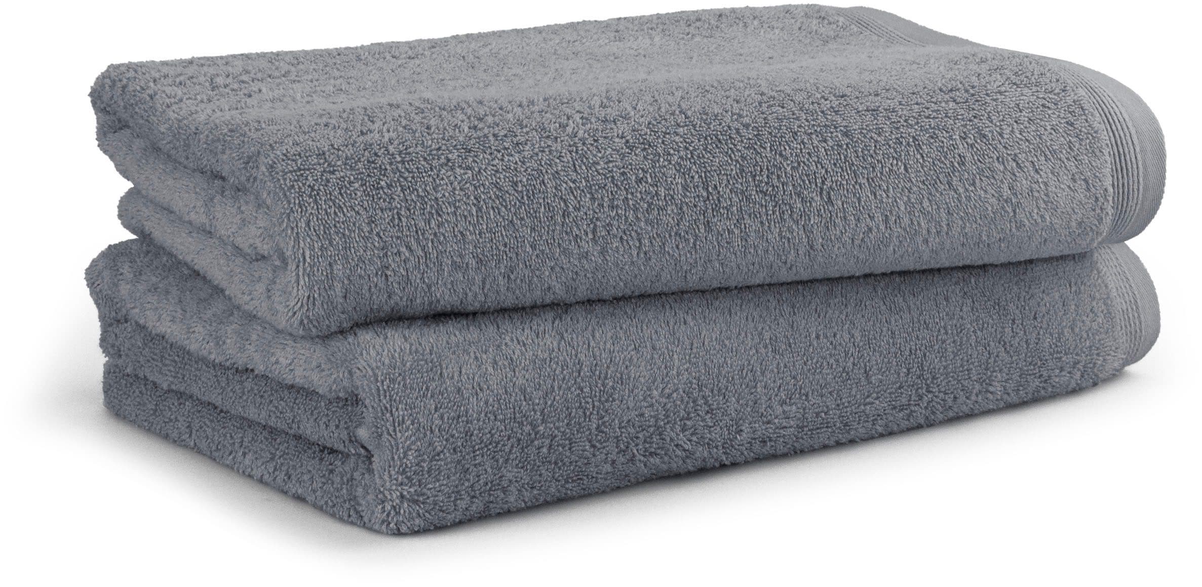 MÖVE Badetücher Set 2x 80x150cm Premium Baumwolle Beige Walkfrottier - Bild 2