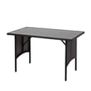PROREGAL® Gartentisch Poly-Rattan Esstisch Schwarz Glas Bild 2