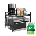 Cozyvibe Mikrowellenregal 2-Stufig, Erweiterbar, Höhenverstellbar, Schwarz Bild 2