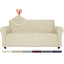 Agger Sofahusse Stretch Sofabezug Beige 1/2/3/4 Sitzer Bild 2