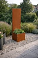 ESTEXO Sichtschutzelement Rost Metall Gartenzaun mit Hochbeet Bild 2