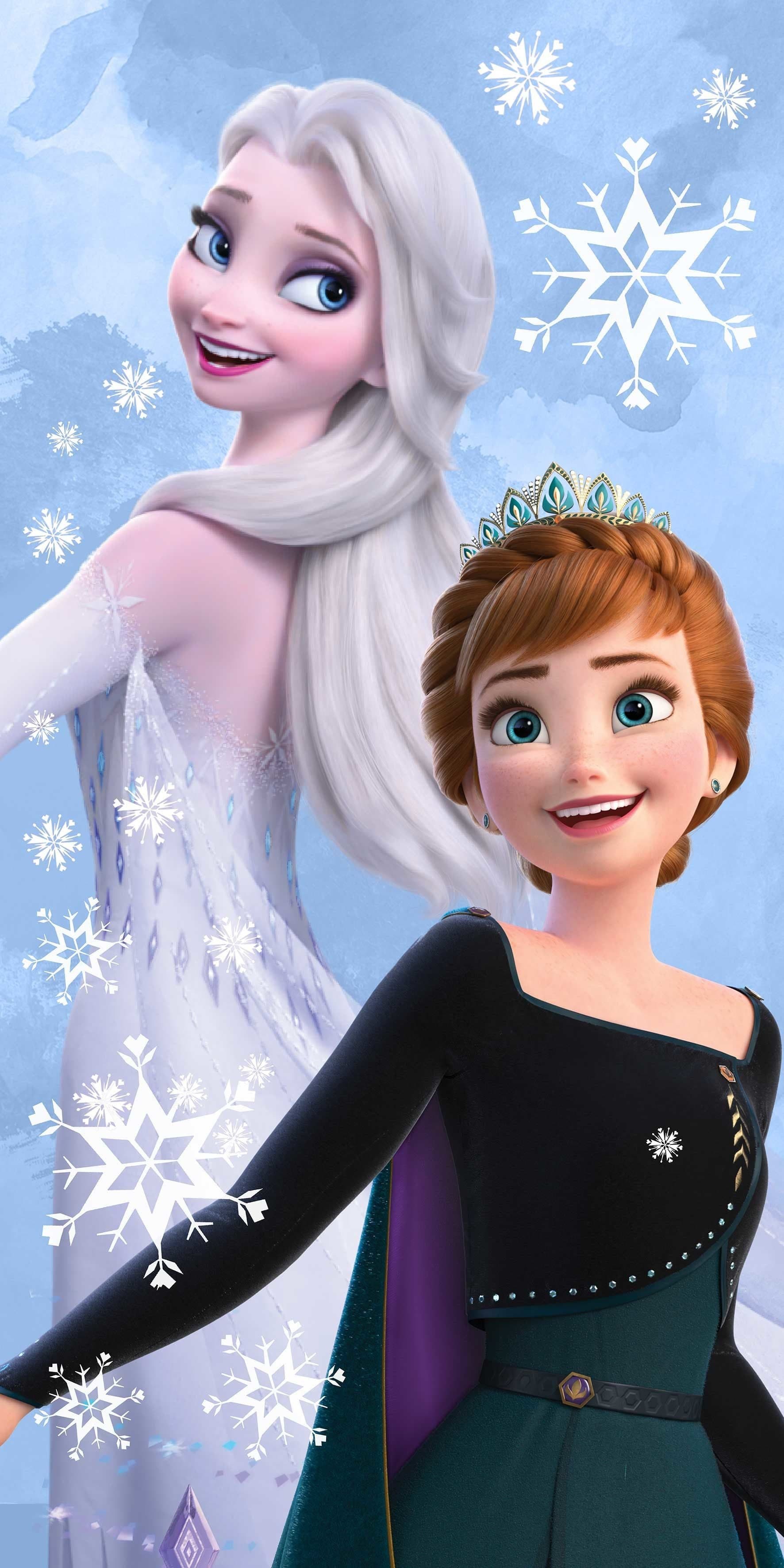 Disney Frozen Badetuch Eiskönigin Anna Elsa 70x140 cm