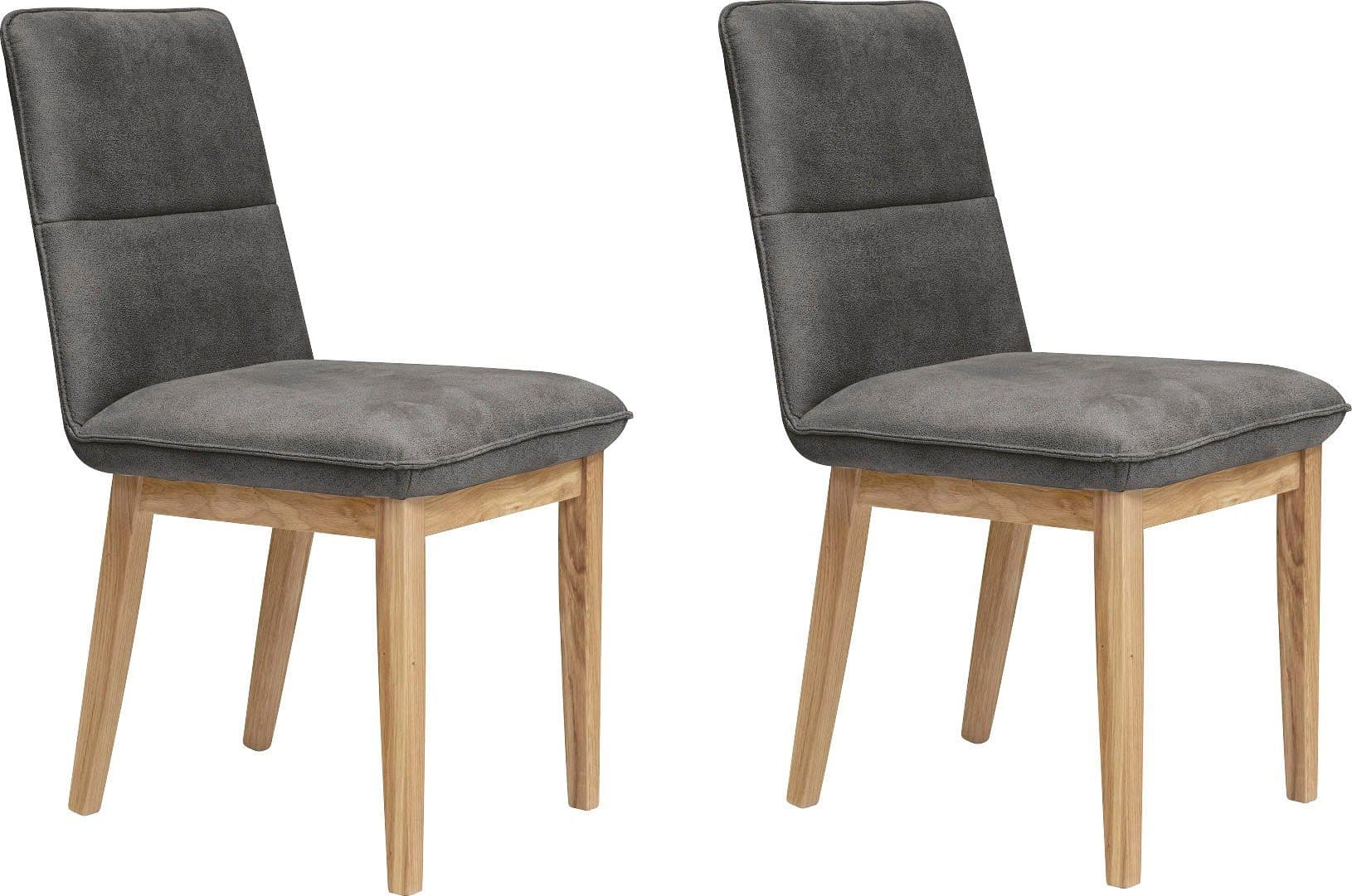OTTO HOME Esszimmerstuhl Beluna Grau Massivholz Eiche 2er Set - Bild 2