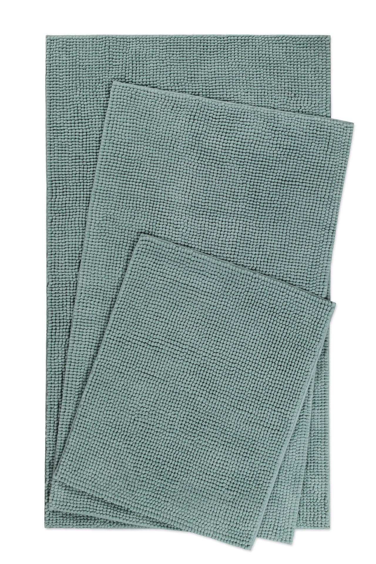 WECON HOME BASICS Badematte Balu Grün Chenille Rutschfest - Bild 2