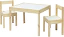 BABYGO Kindersitzgruppe Natur Beige 1 Tisch 2 Stühle Massivholz Bild 2