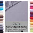 Zestri Spannbettlaken Grau Baumwolle Elasthan Rundumgummi Bild 2