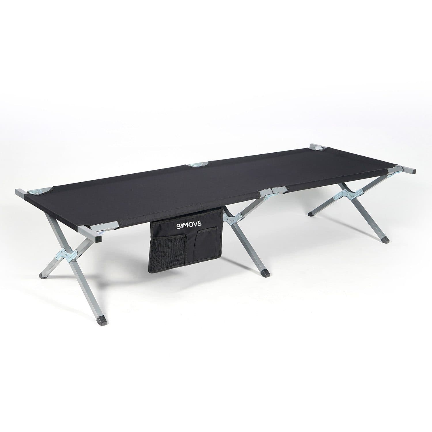 24Move Feldbett Campingbett Schwarz Wasserabweisend Klappbar - Bild 2