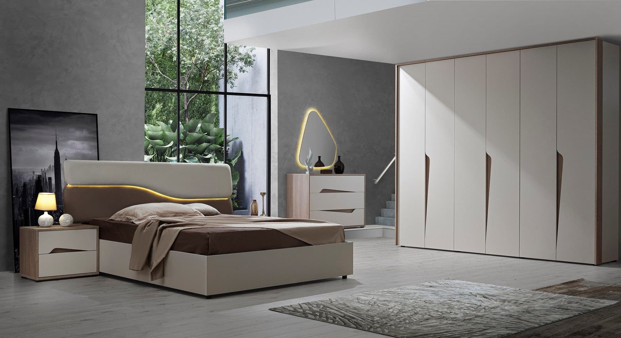 Interdesign24 Schlafzimmer-Set Sole 6-teilig Creme Holzoptik - Bild 2