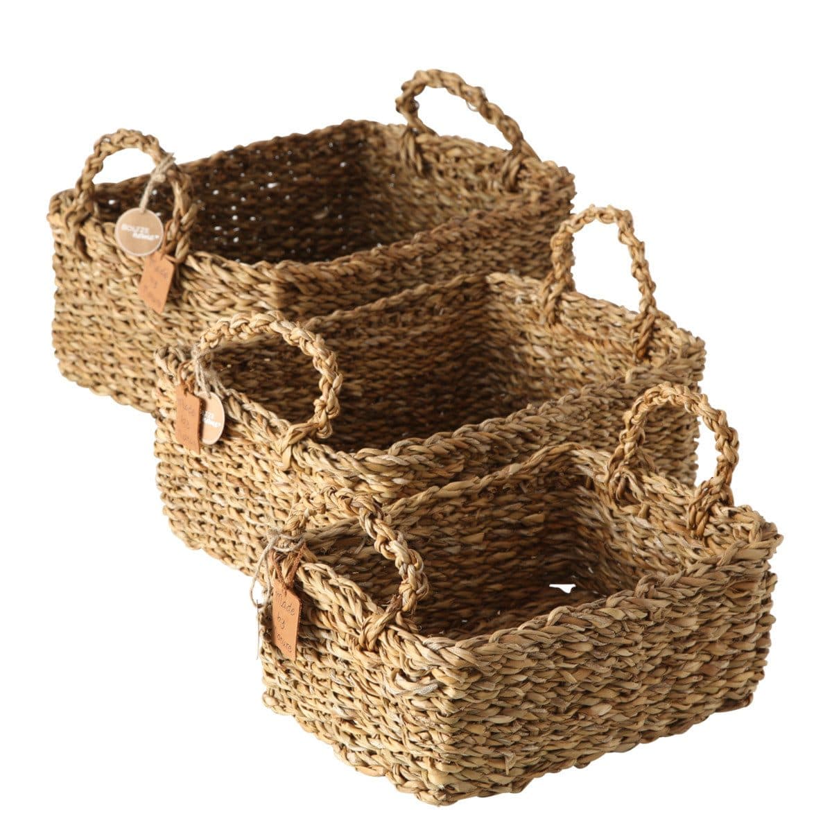 BOLTZE Korb Sophy 3-teilig Seegras Boho