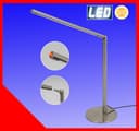 TRANGO LED Tischleuchte 7489 LED Tischleuchte Straight Edelstahl-Optik Schreibtischlampe Bild 2