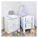 Baby-Delux Babyzimmer-Set Prince 13-tlg. Weiß Kiefernholz Bild 2