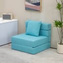 HOMCOM Schlafsofa Gästebett Blau mit Bettfunktion Bild 2