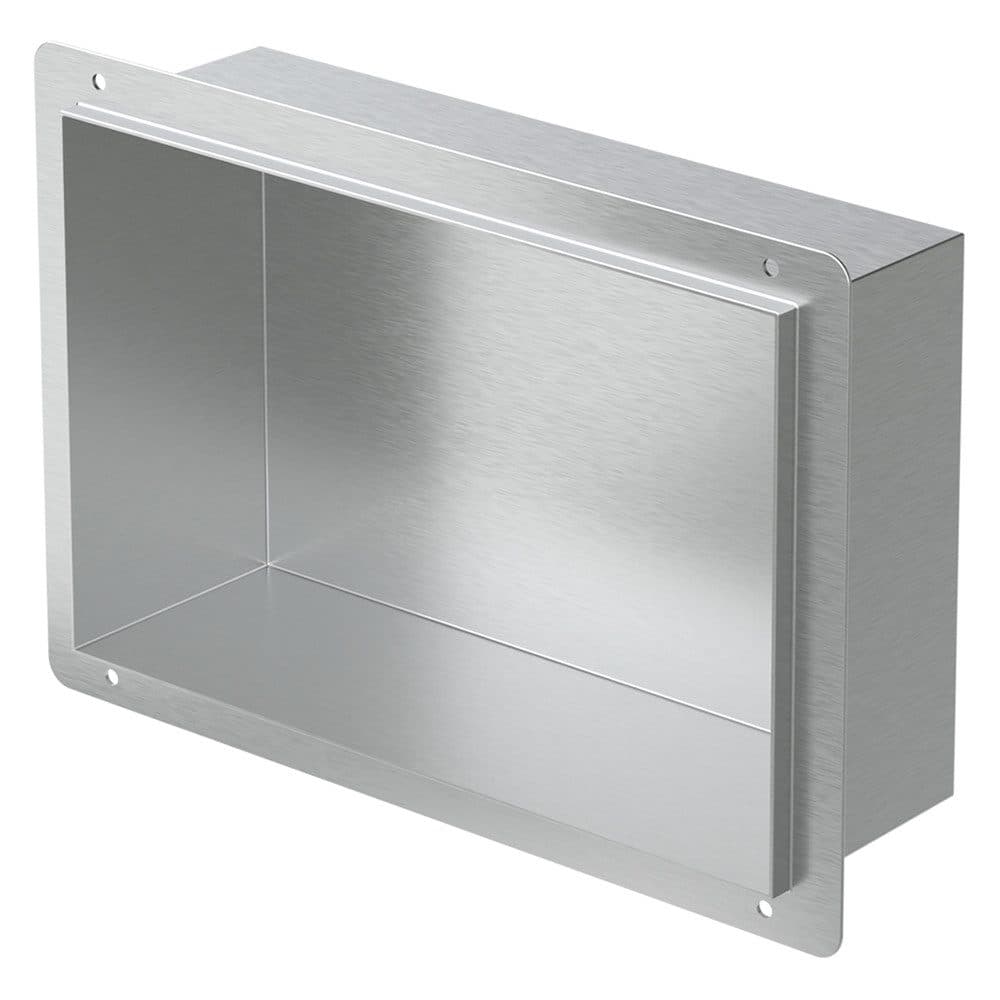 LuxeBath Duschnische Edelstahl Silber Einbau Wandnische Randlos - Bild 2