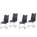 HTI-Line Freischwinger 4er Set Schwarz Kunstleder DannyC Bild 2