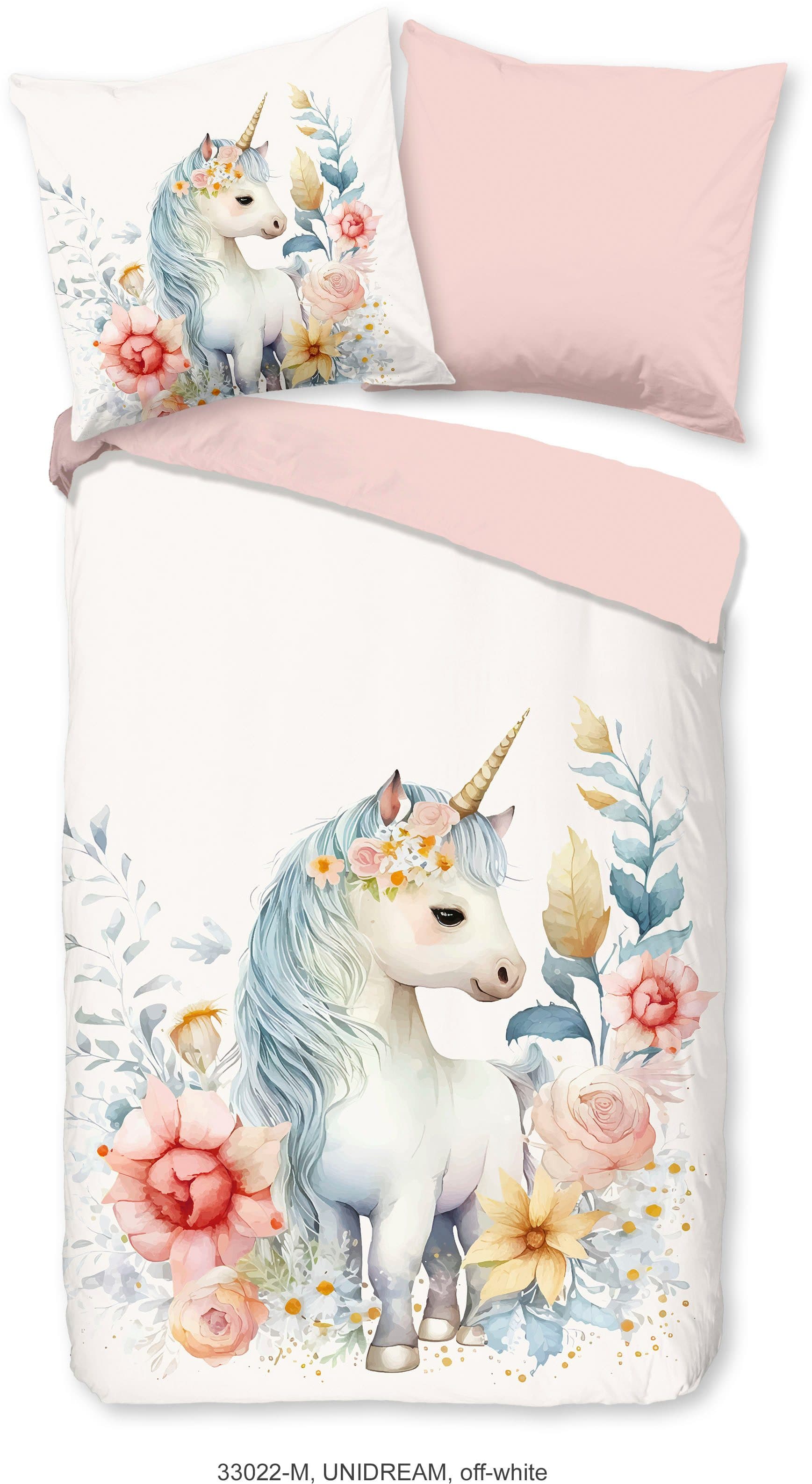 PURE luxury collection Kinderbettwäsche Unidream Rosa Einhorn - Bild 2
