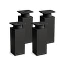 sossai® Möbelfuß Design-Möbelfüße 4er Set höhenverstellbar Aluminium Mattschwarz Bild 2