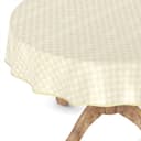 ANRO Wachstuchtischdecke Rund 100cm Gelb wasserabweisend Bild 2