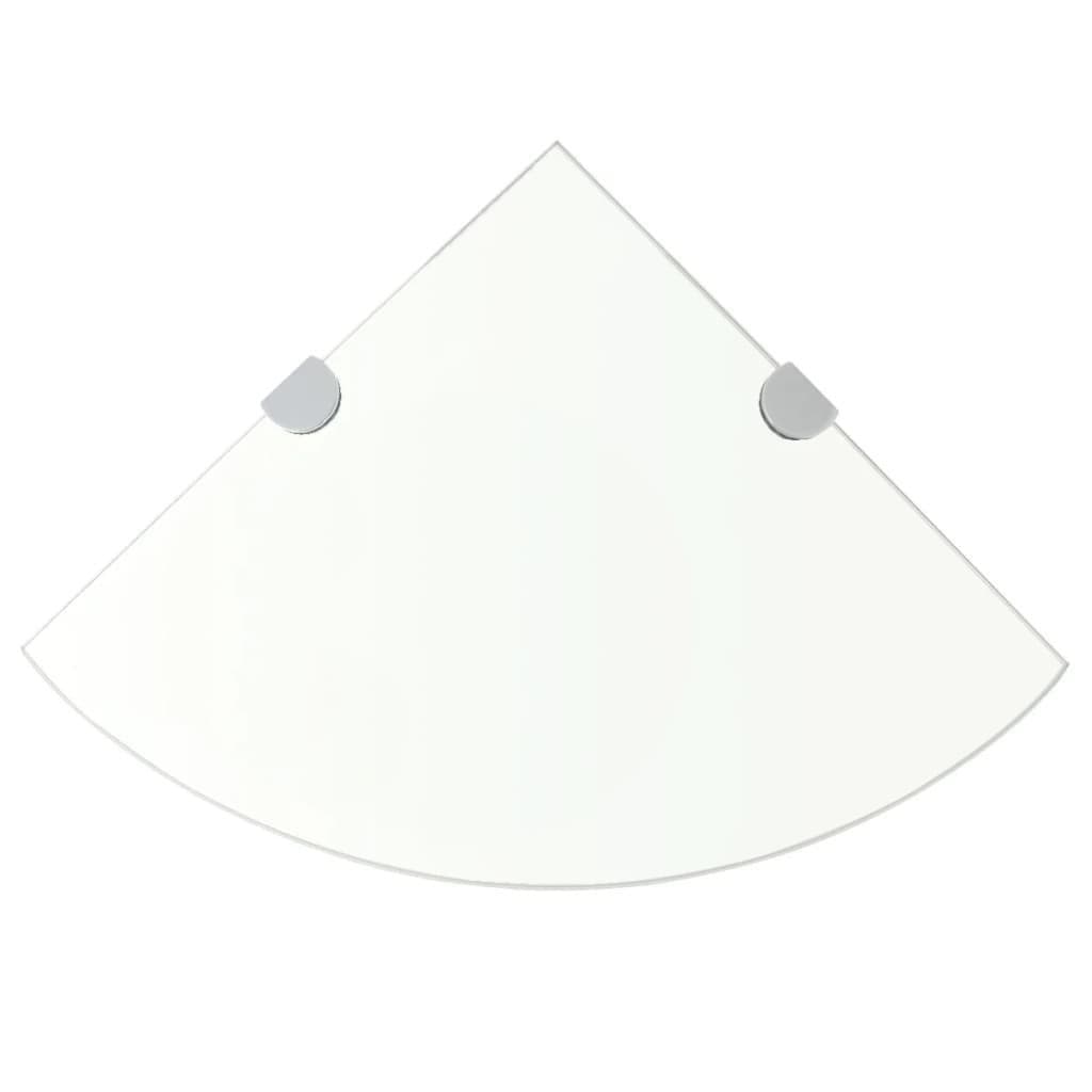 furnicato Wand-Eckregal 25x25 cm Transparent Hartglas - Bild 2