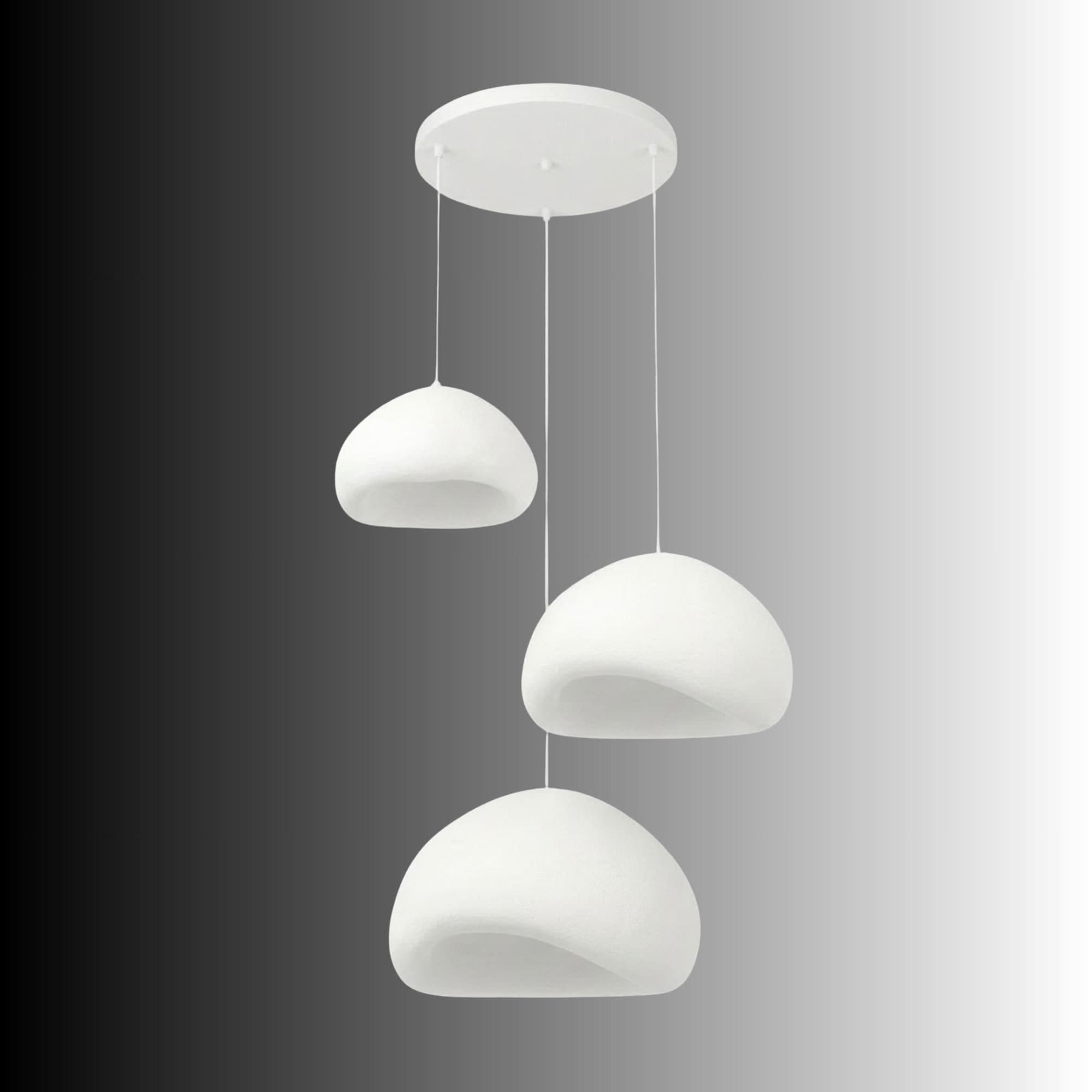 Opviq Pendelleuchte Loval, höhenverstellbar, boho deco, Fiberglas-Schirme, Hängelampe E27, Essplatzbeleuchtung - Bild 2