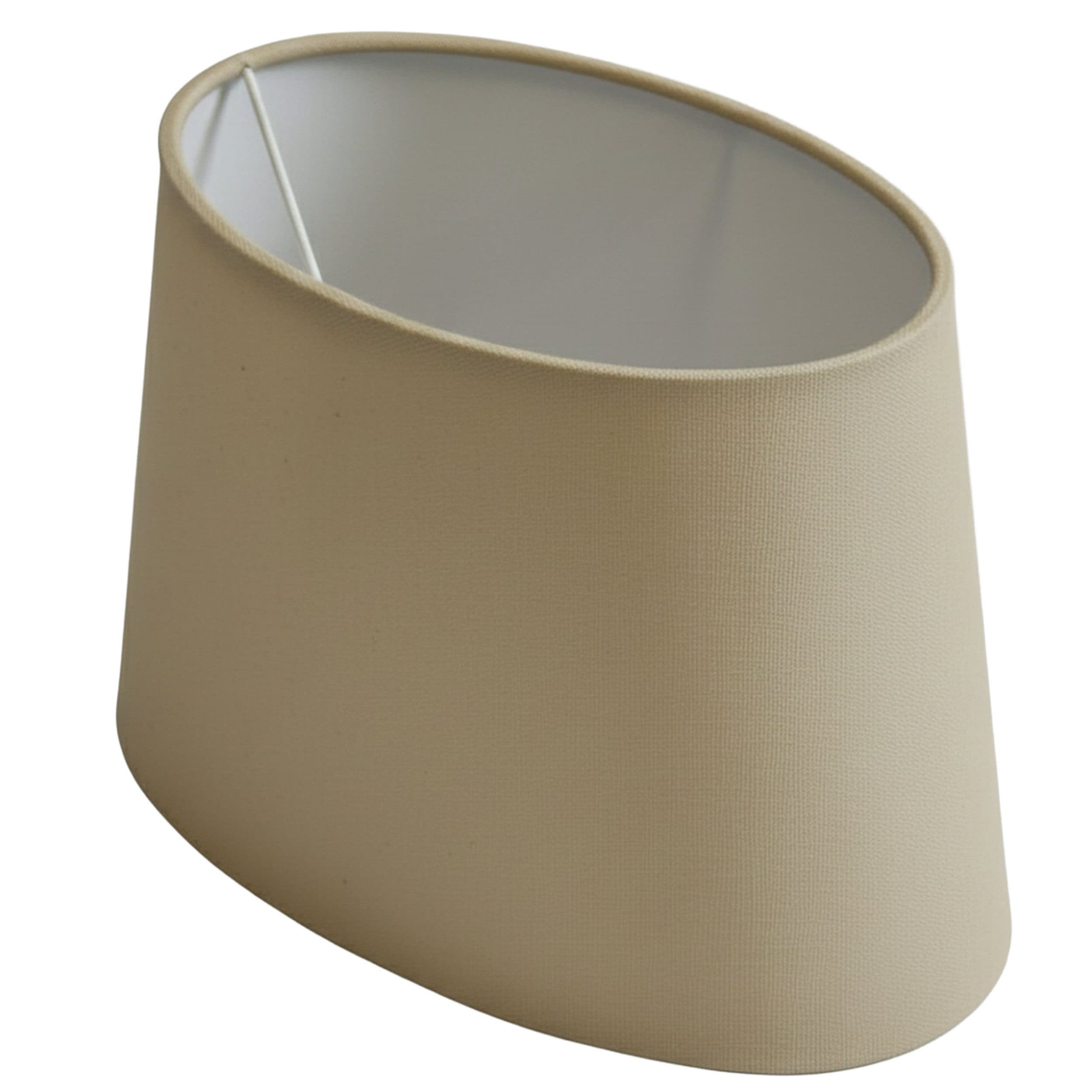 Klassischer Ovaler Lampenschirm aus Polyester in Beige