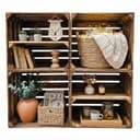 Teramico Holzkiste Obstkisten Regal 4er Set 50 x 40 x 30cm Bild 2