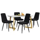 HAUSS SPOLE Essgruppe 5-tlg. Schwarz Esstisch mit 4 Stühlen Bild 2