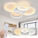 ZMH Deckenleuchte Modern 4/5 Flammig Ringoptik Design 37/70W LED 3000-6500K 67cm Dimmbar Fernbedienung Bild 2