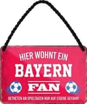 schilderkreis24 Metallschild Hier wohnt ein Bayern Fan Retro Bild 2