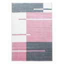 Teppium Teppich Kariert Design Rosa Rechteckig Kurzflor Bild 2