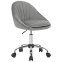 Woltu Bürostuhl Ergonomisch Samt Höhenverstellbar Grau Bild 2