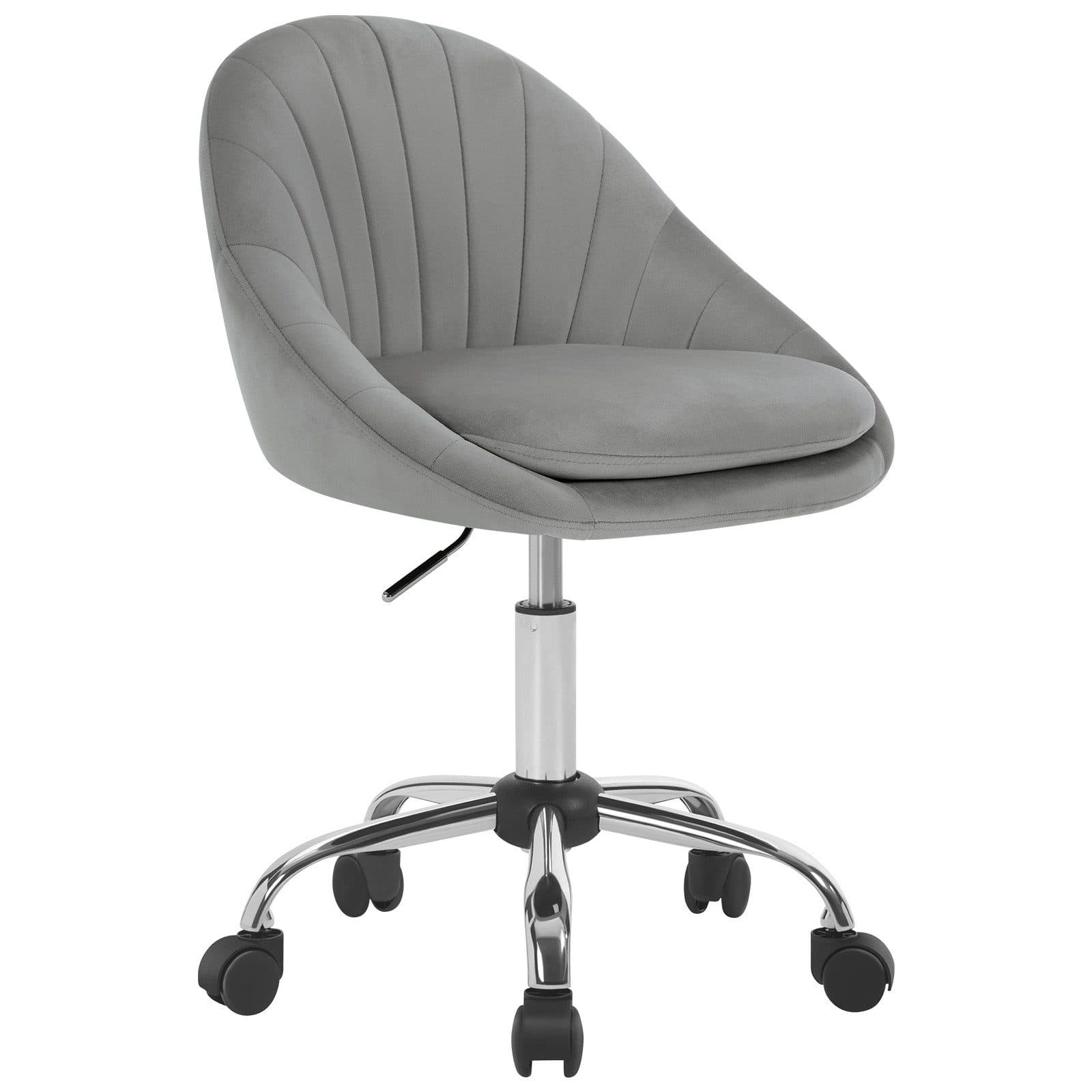 Woltu Bürostuhl Ergonomisch Samt Höhenverstellbar Grau - Bild 2