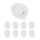 relaxdays Toilettenpapierhalter Klobürste Ersatzbürstenkopf 9er Set Weiß Bild 2