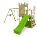 FATMOOSE Spielturm BoldBaron mit Schaukel Rutsche Kletterwand Bild 2
