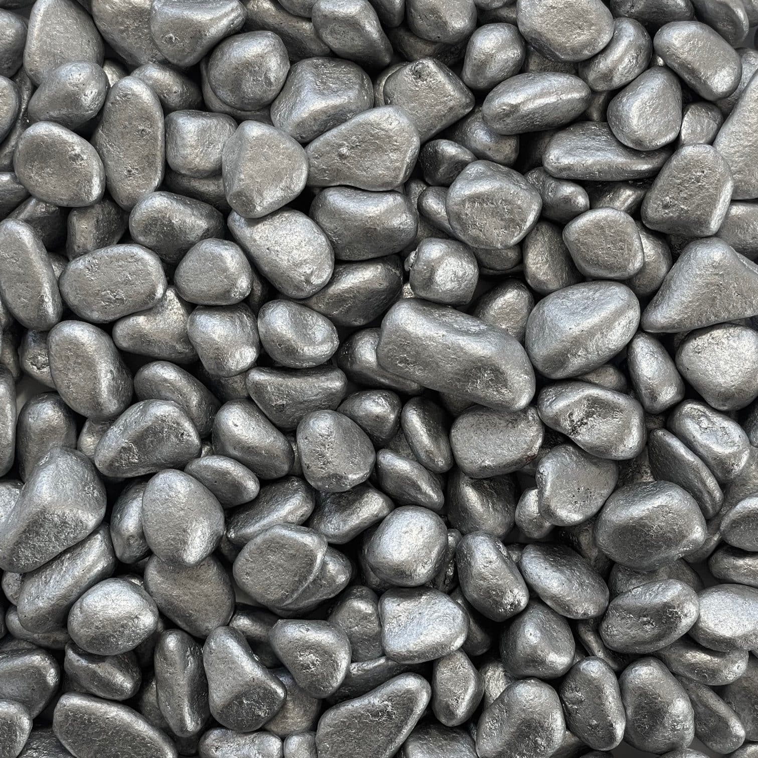 Eurosand Dekokies MARBLES Metallic Silber 7-15mm 1kg