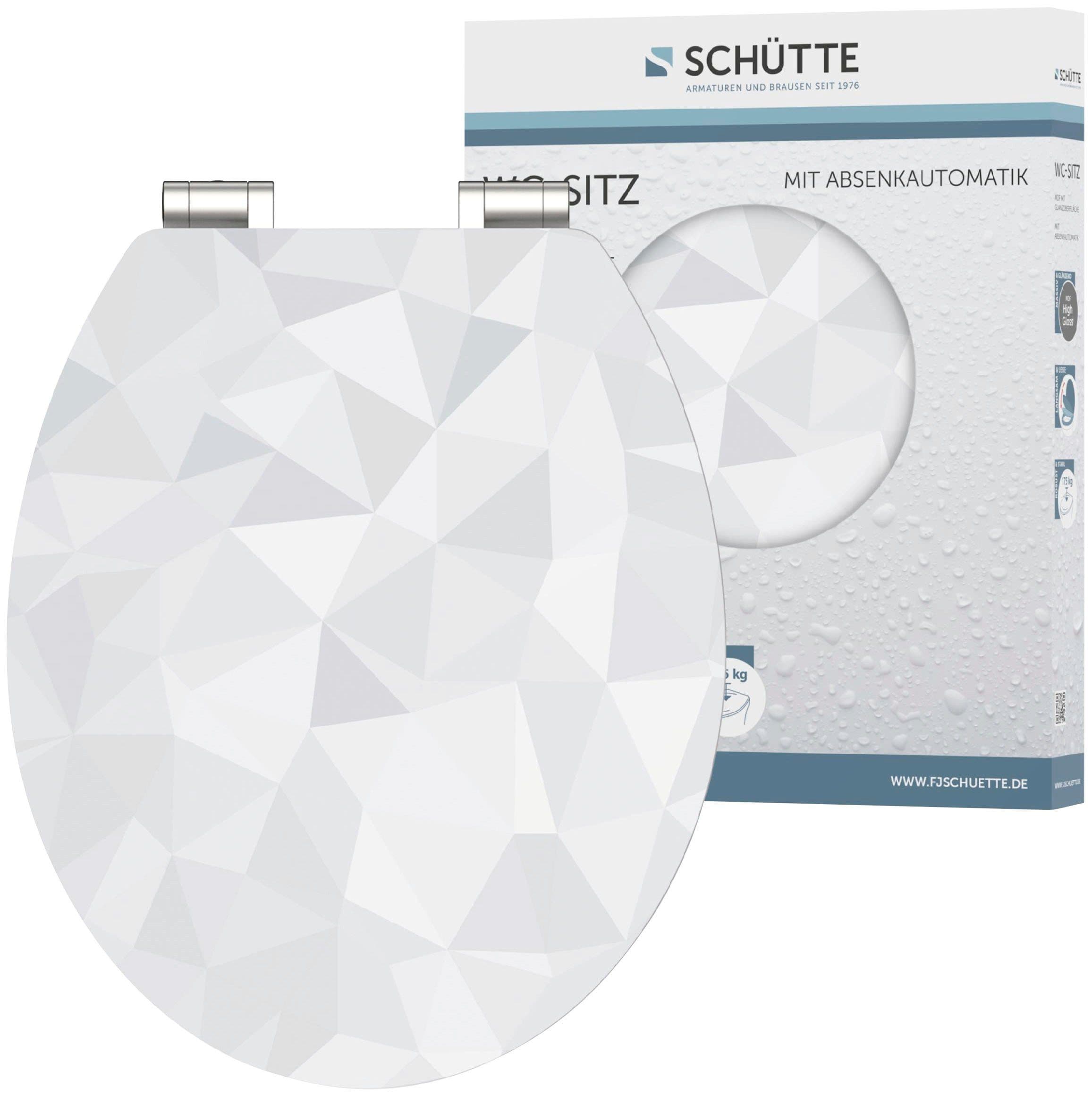 SCHÜTTE WC-Sitz Diamond Grau/Weiß Hochglanz mit Absenkautomatik - Bild 2