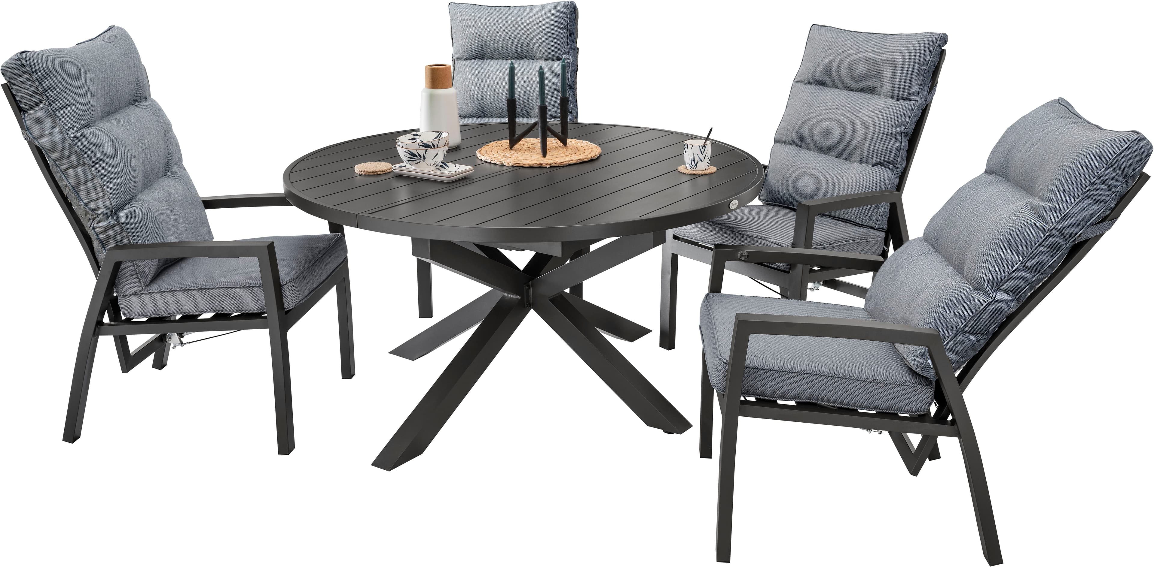 Destiny Garten-Essgruppe GARDA ARONA 9-tlg. Anthrazit Aluminium - Bild 2