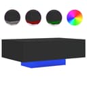 vidaXL Couchtisch mit LED-Beleuchtung Schwarz Holzwerkstoff Bild 2