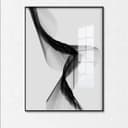 TPFLiving Kunstdruck Leinwand Abstrakte Linien Schwarz Weiß Bild 2