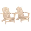 vidaXL Adirondack Gartenstuhl mit Tisch Massivholz Tanne Braun Bild 2