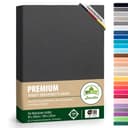 leevitex® Spannbettlaken Premium Elasthan Grau Jersey 40 cm Steg Bild 2