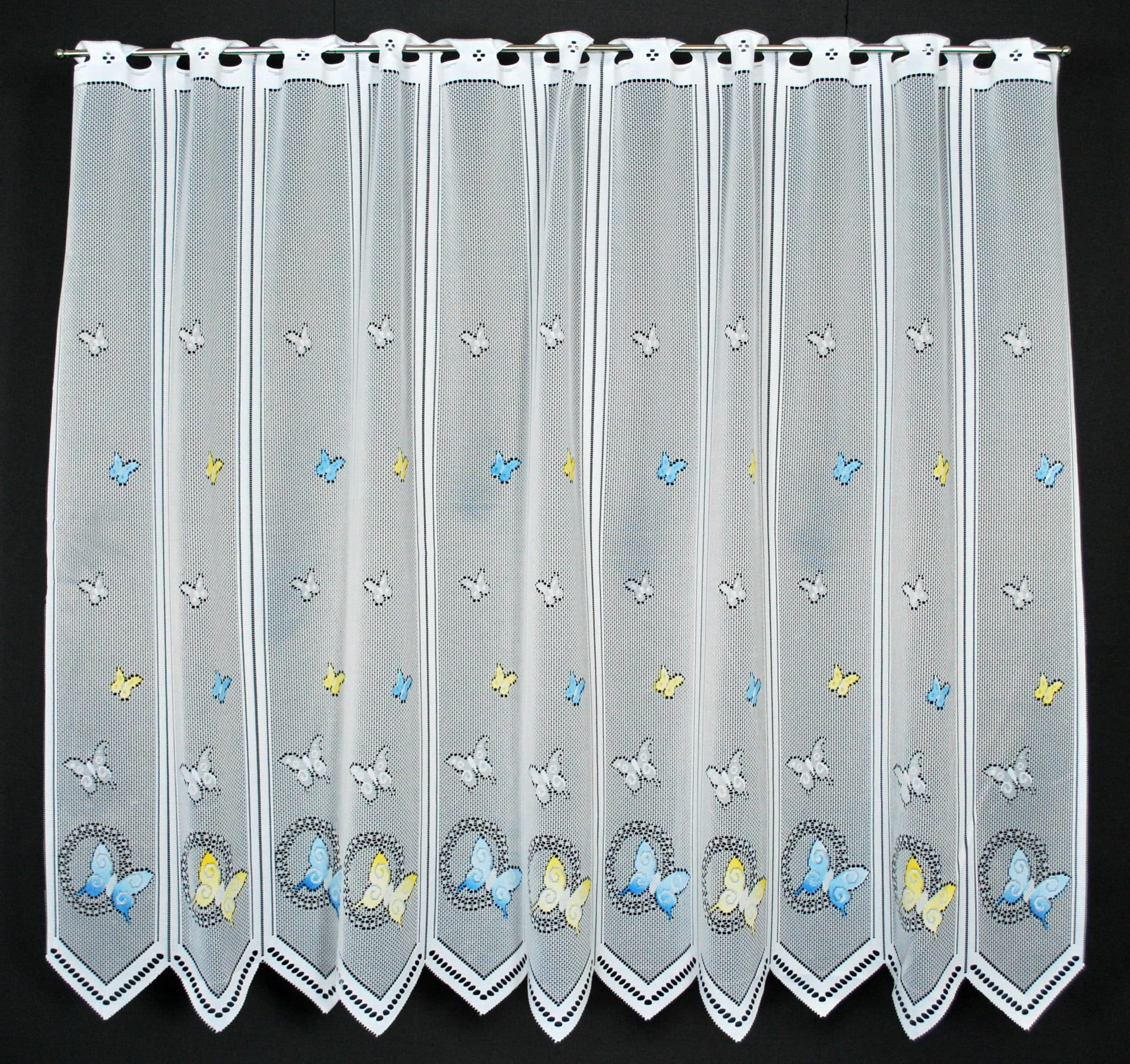 Gardinen Kranzusch Scheibengardine Schmetterlinge Stangendurchzug Transparent - Bild 2