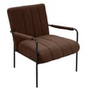 SVITA Loungesessel KYLE Teddy-Boucle Braun Metallgestell Bild 2