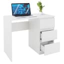 ML-DESIGN Schreibtisch Weiß mit 3 Schubladen Bild 2