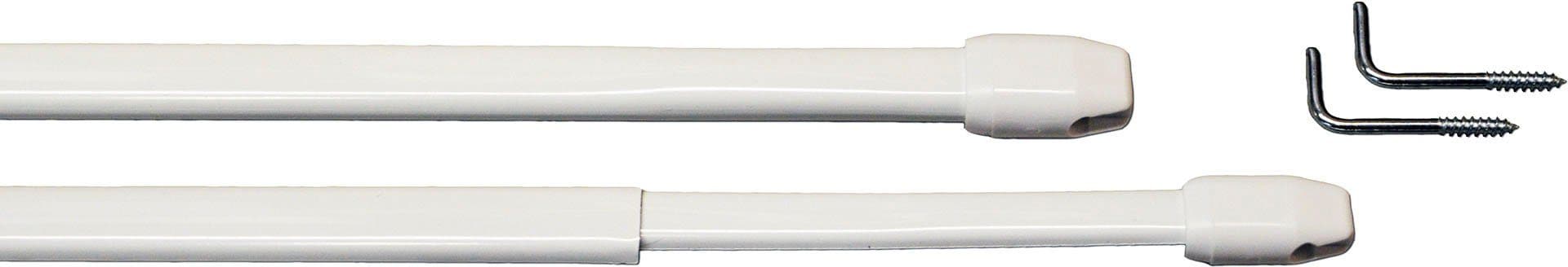 Indeko Scheibenstange Ausziehbar 1-läufig, 2 Stück, Weiß, Ø 11mm, Eisen - Bild 2