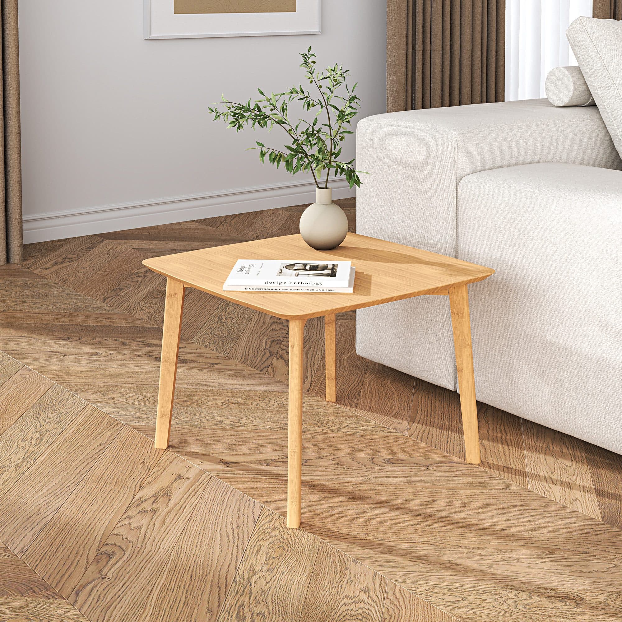 en.casa Beistelltisch Bambus Natur Modern - Bild 2