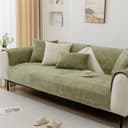 TUWENA Sofabezug Universal für 1-4 Sitze L-förmig Chenille Grün Bild 2