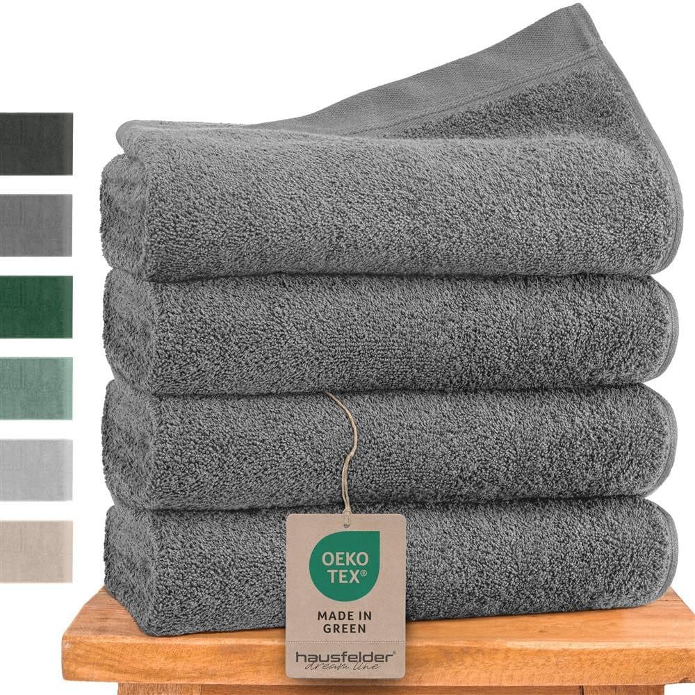 Hausfelder Premium Handtuch Set Grau 4-tlg. 100% Baumwolle - Bild 2