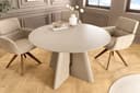 riess-ambiente Esstisch ORGANIKO 120cm rund Beige/Grau MDF Bild 2